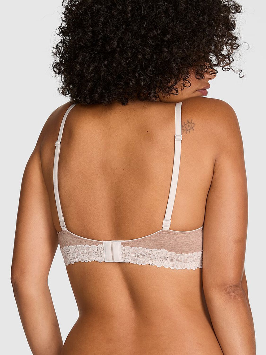 vs Pink Wear Everywhere&trade; Lightly Lined Full Coverage T-Shirt Bra Heather Praline 2 of 2 