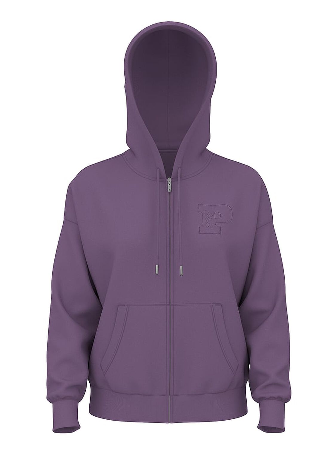vs Pink Ivy Fleece Campus Full-Zip Hoodie Frozen Plum 1 of 2 