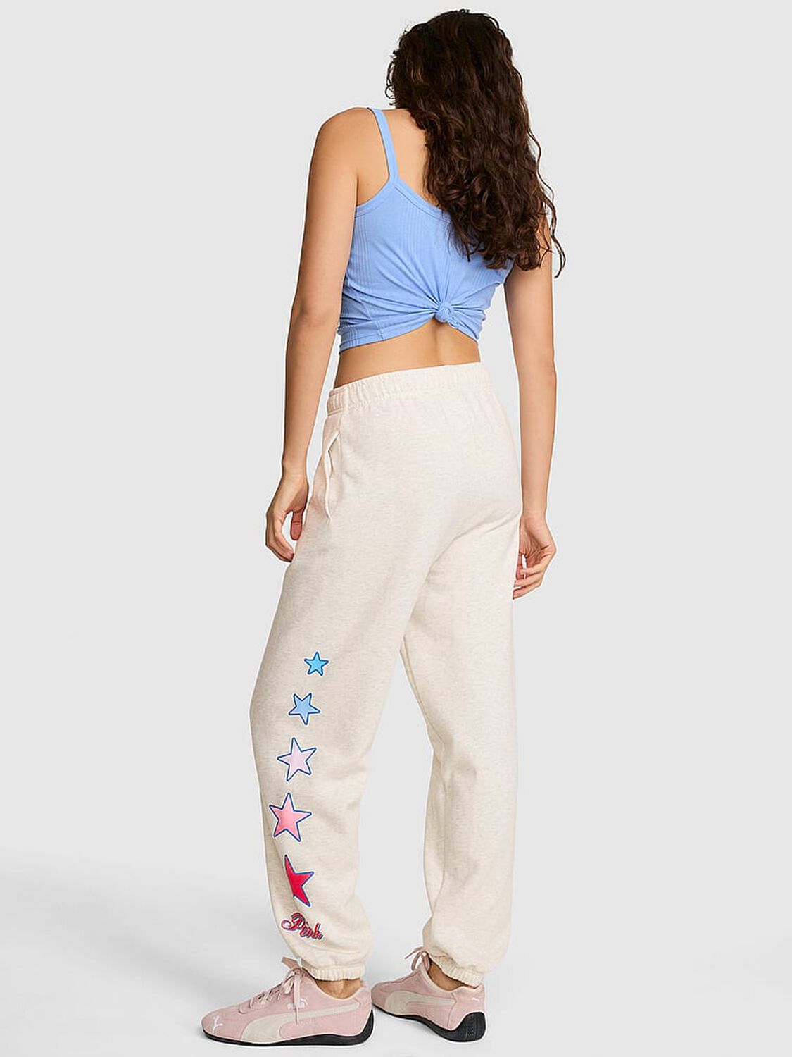 pink Pink Campus Fleece&trade; Sweatpants Snow Heather 2 of 2 