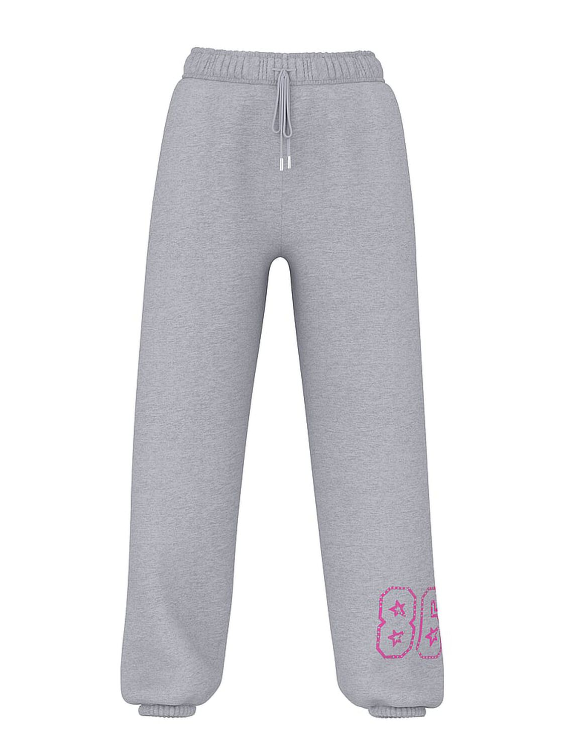 vs Pink Ivy Fleece Campus Sweatpants Vs Medium Heather Grey Band 3 of 3 