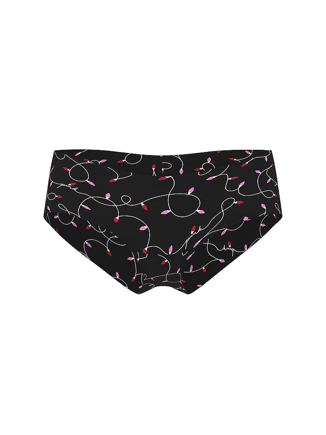 vs Pink No-Show Cheeky Panty Black Lights Print 1 of 2 