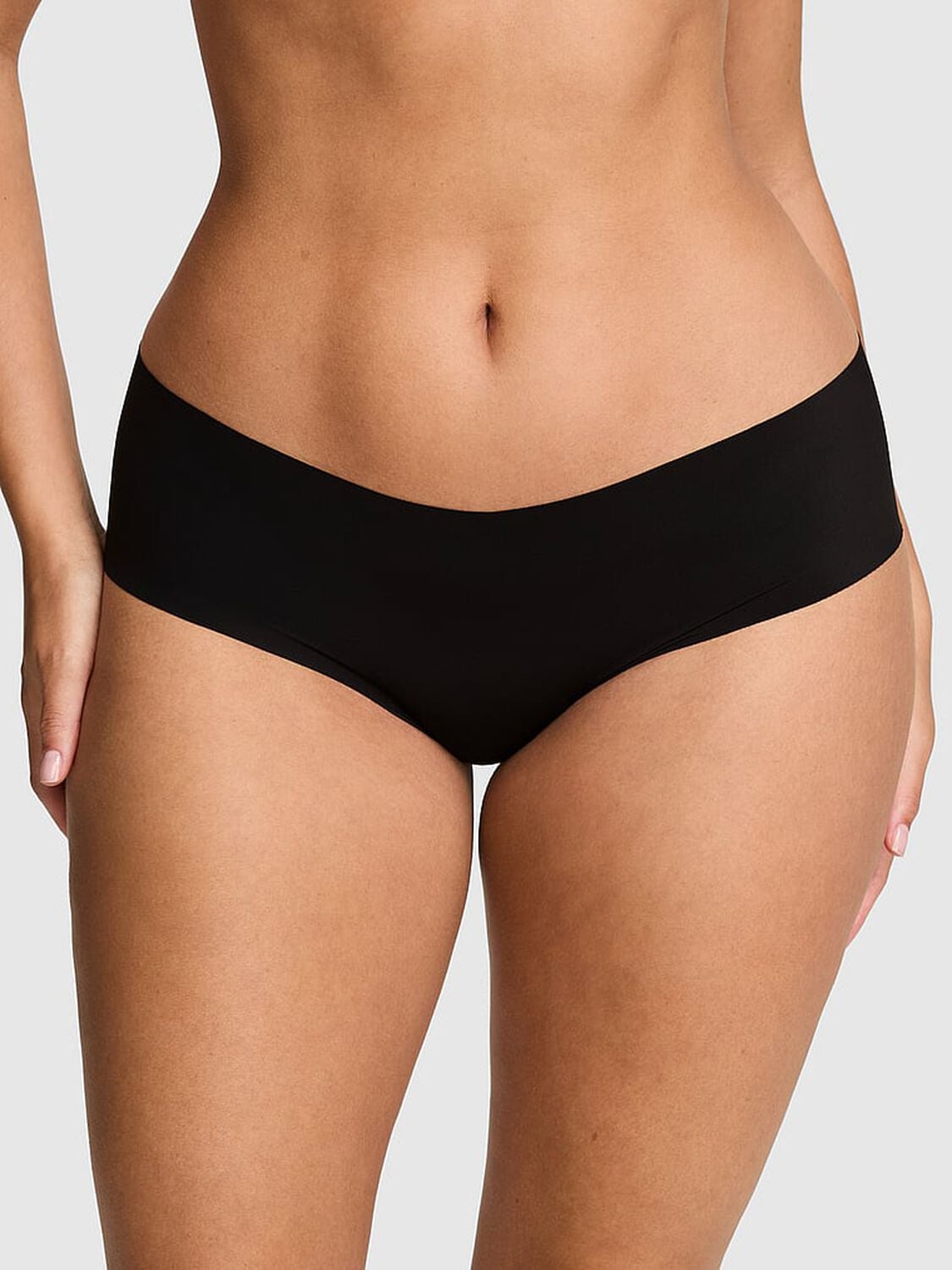 pink Pink No-Show Cheeky Panty Black 1 of 3 