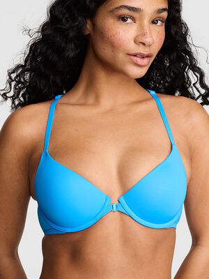Wear Everywhere&trade; Front-Close Lightly Lined Full Coverage Strappy T-Shirt Bra