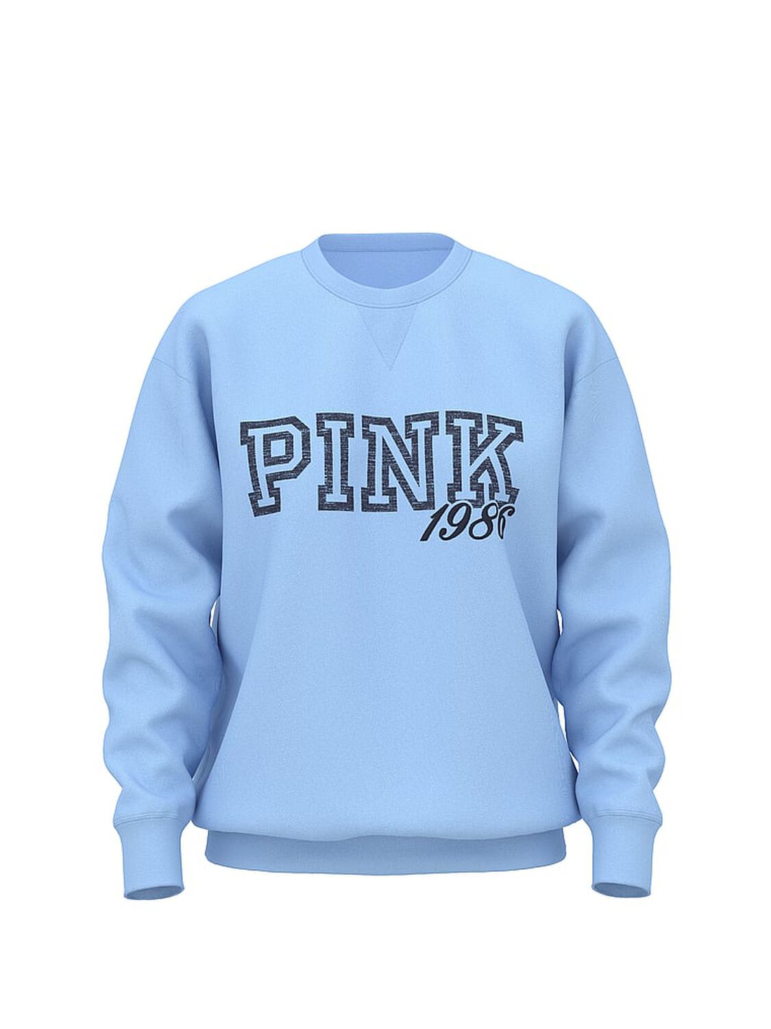 vs Pink Campus Fleece&trade; Oversized Crew Sweatshirt Blue Dancer 3 of 3 