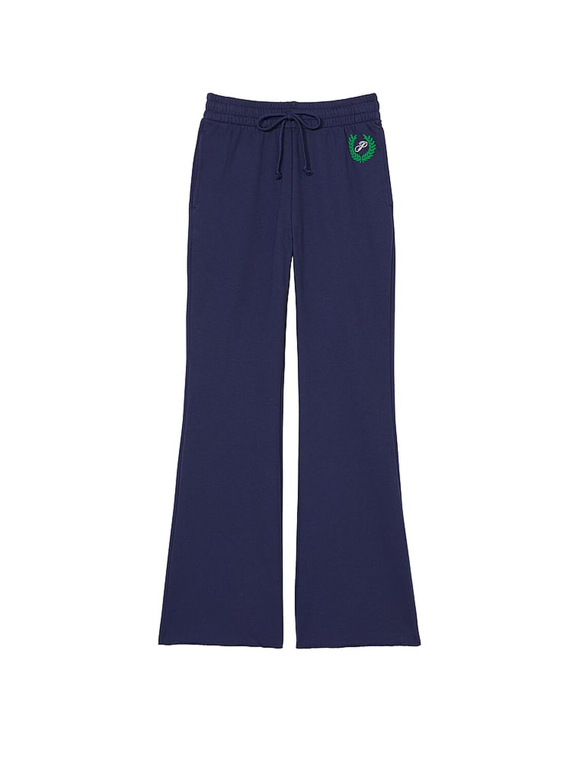 vs Pink Everyday Fleece High-Waist Flare Sweatpants Midnight Navy 3 of 4 