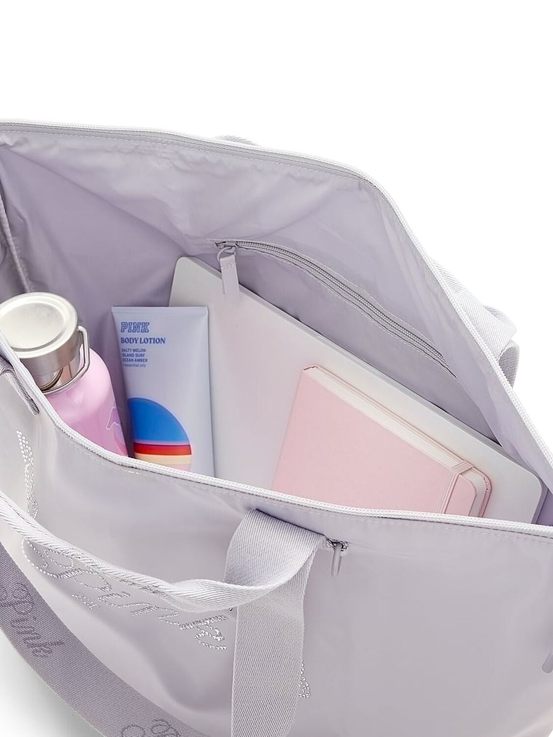 vs Pink Nylon Tote Bag Dusty Lilac Diamant&eacute; Butterfly 3 of 4 