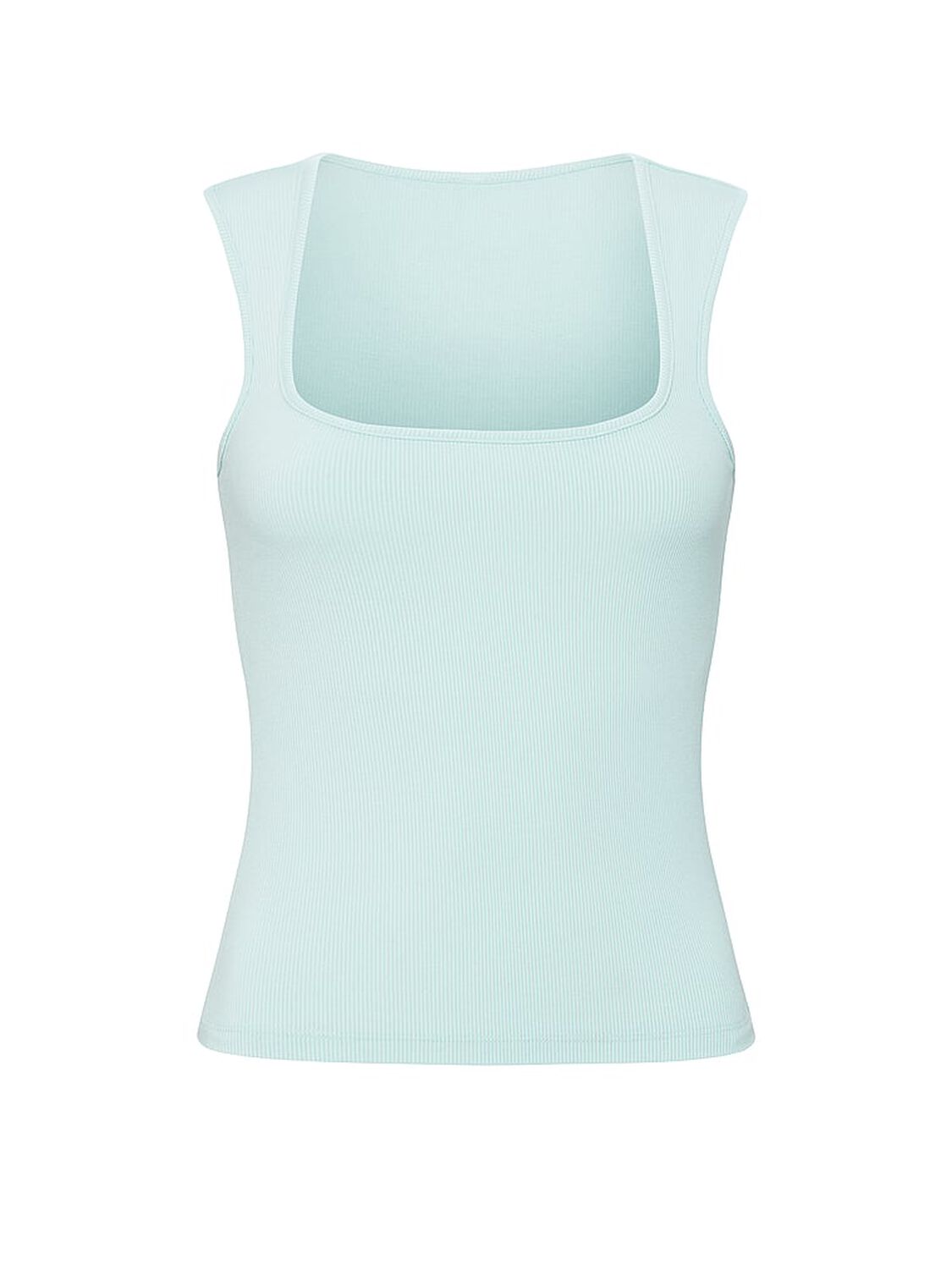 vs Pink All-Day Soft Ribbed Tank Top Spray Blue 3 of 4 
