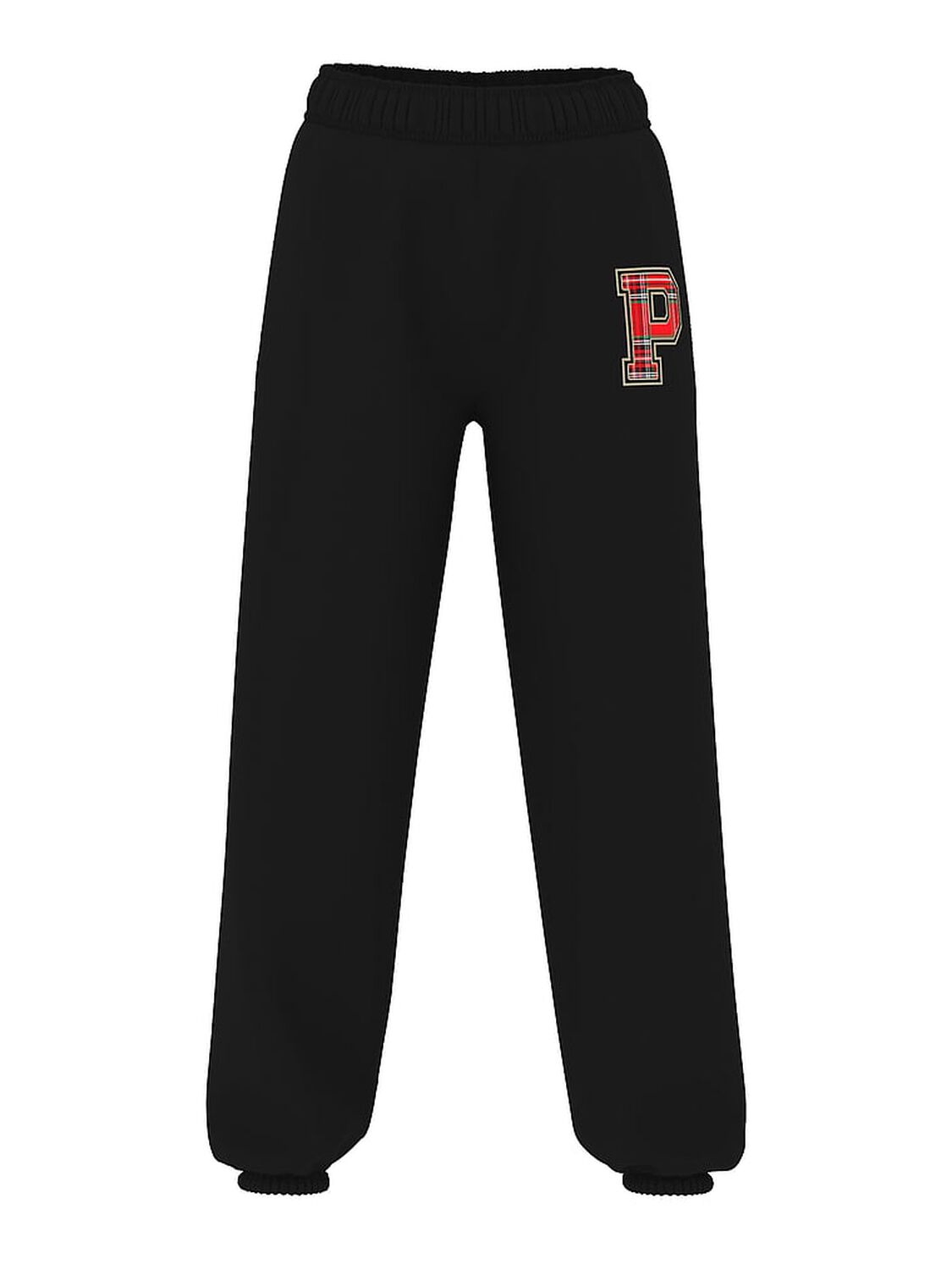 vs Pink Ivy Fleece Campus Sweatpants Pure Black Santa'S Fave 1 of 2 