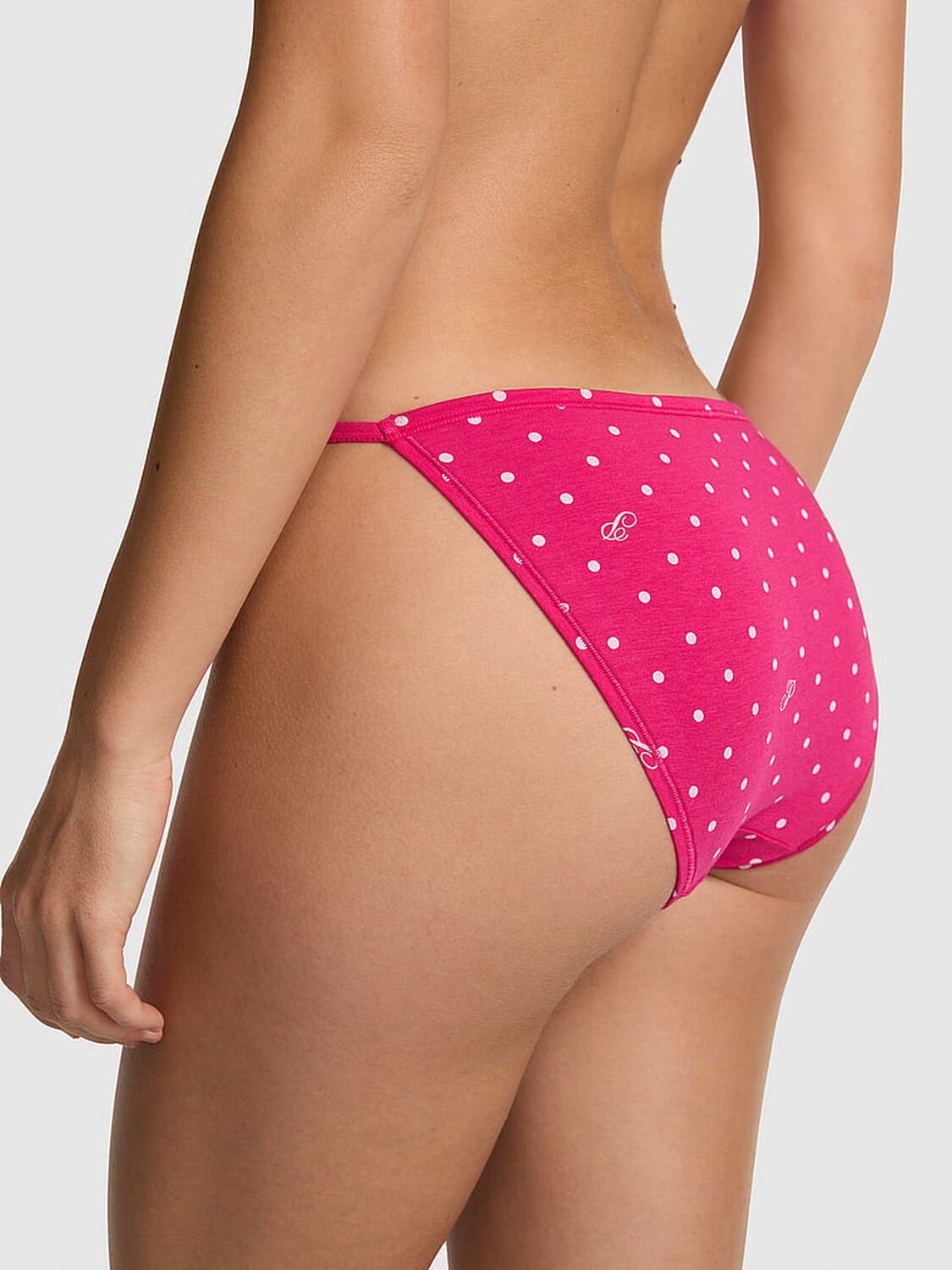 vs Pink Cotton String Bikini Panty Hot Stuff Dot "P" 2 of 3 