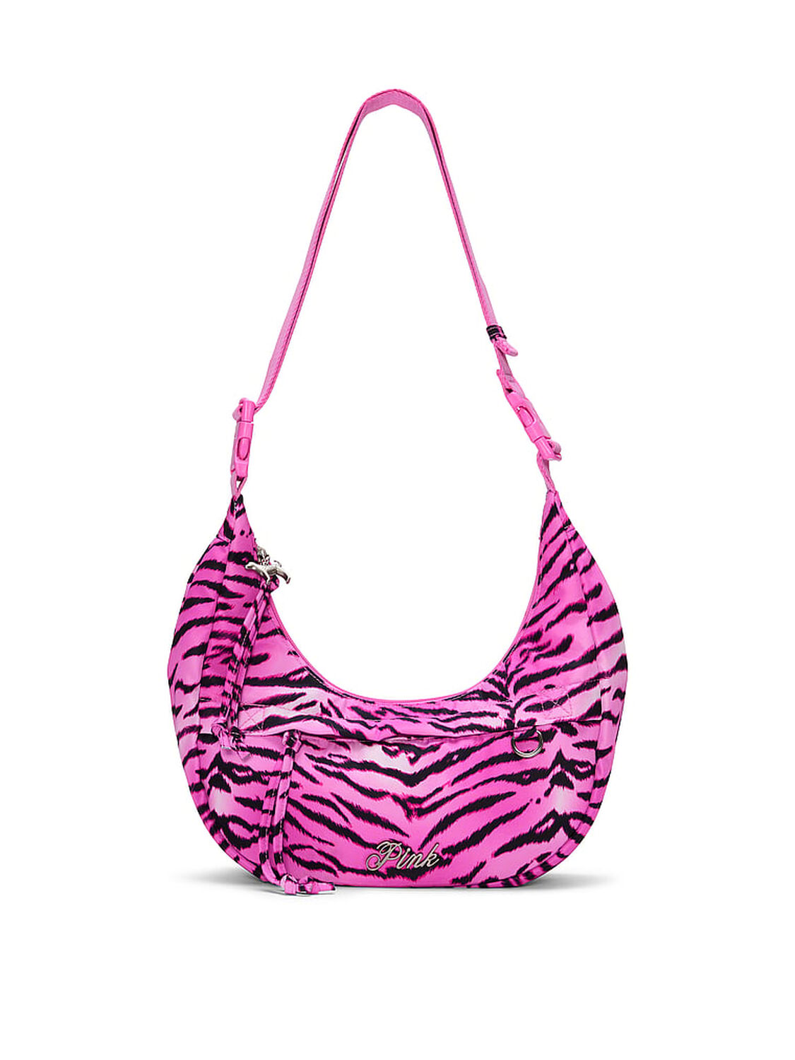vs Pink Convertible Nylon Sling Bag Pink Zebra 1 of 3 