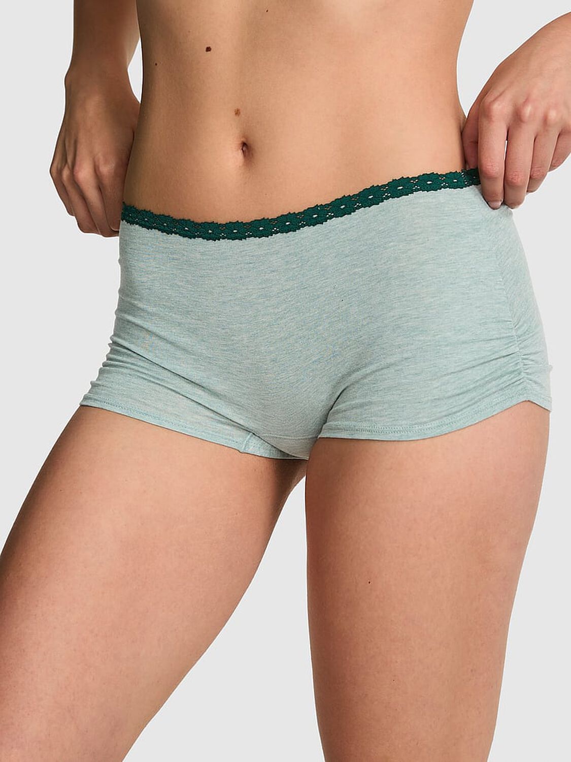 vs Pink Cotton Dorm Boyshort Panty 1 of 4 