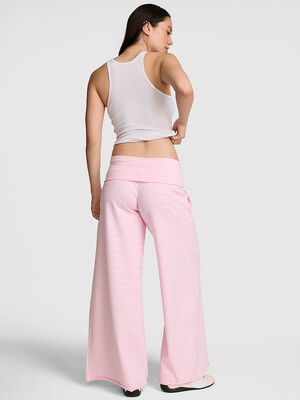 All-Day Cotton&trade; Foldover Wide-Leg Pants