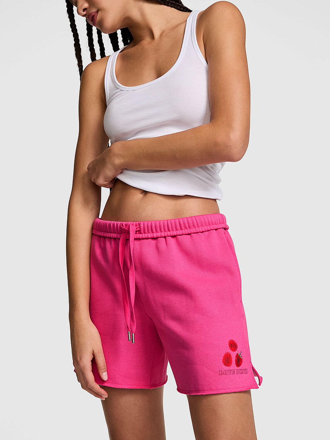 vs Pink Campus Fleece&trade; Shorts Pink Twirl 1 of 4 