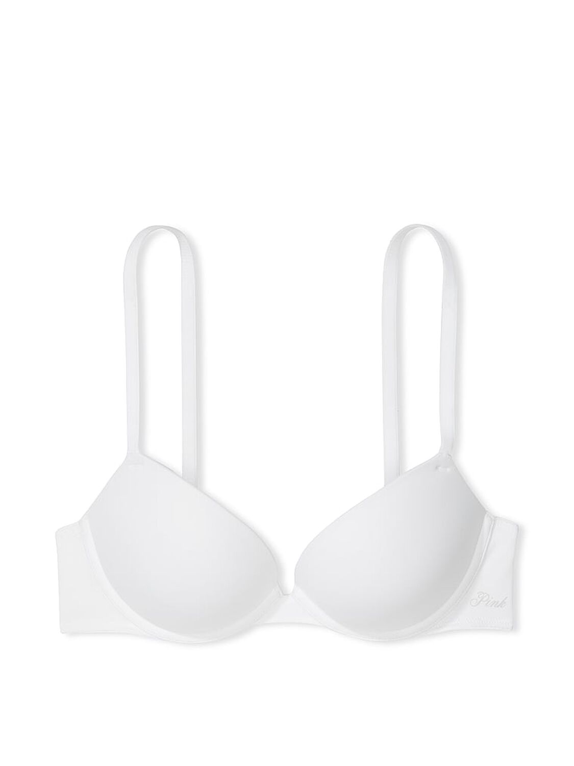 vs Pink Wear Everywhere Wear Everywhere Super Push-Up Bra White 1 of 2 