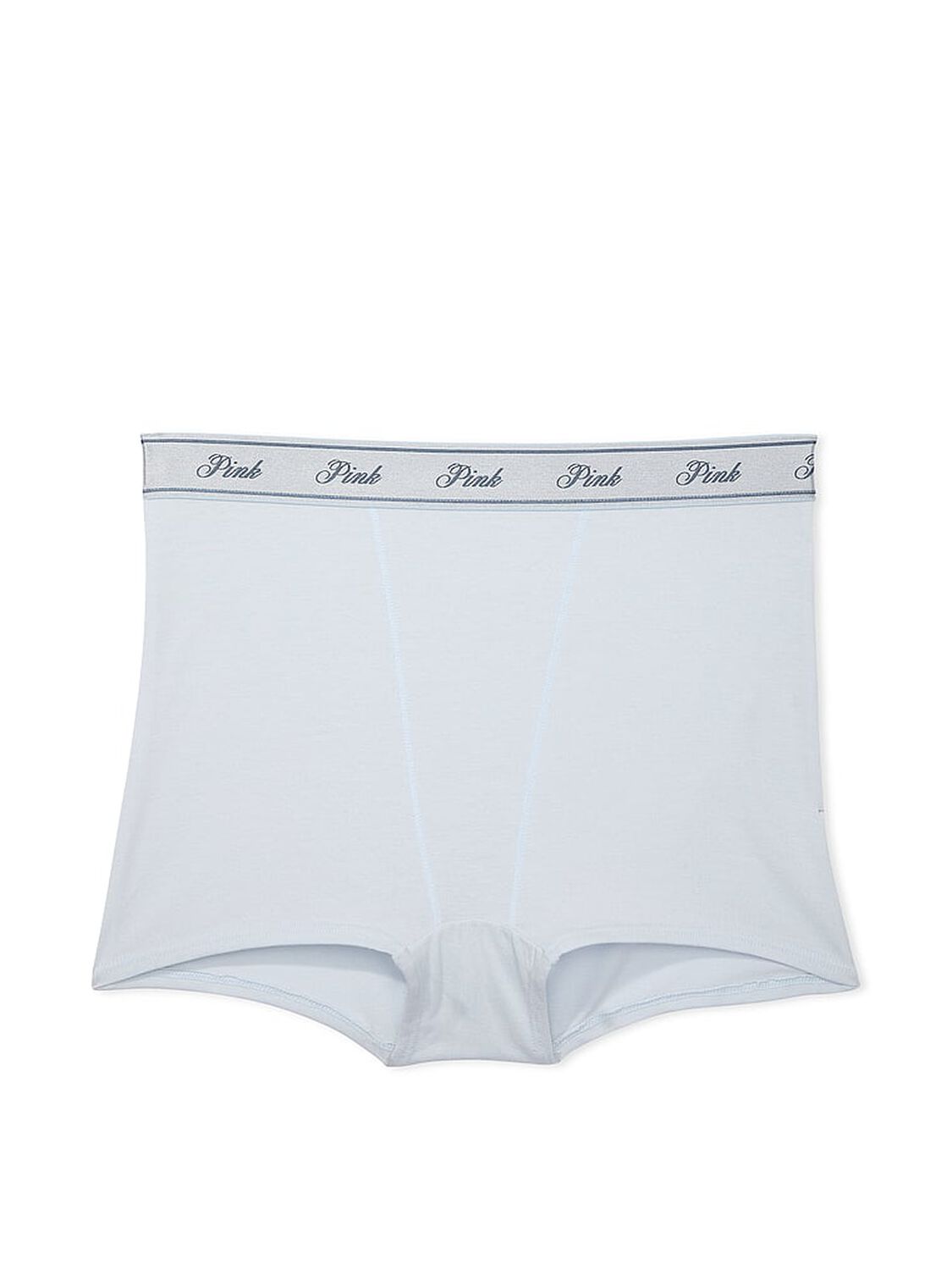 vs Pink Logo Cotton High-Waist Boyshort Panty Hydrangea Blue 3 of 3 