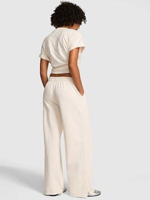 Campus Fleece&trade; Wide-Leg Split-Hem Sweatpants