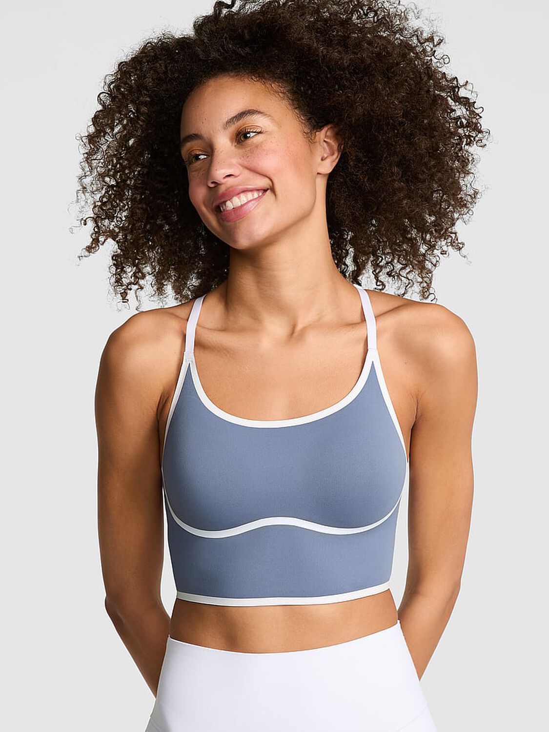 vs Pink Relay Contour Racerback Sports Bra Dusty Iris 2 of 2 
