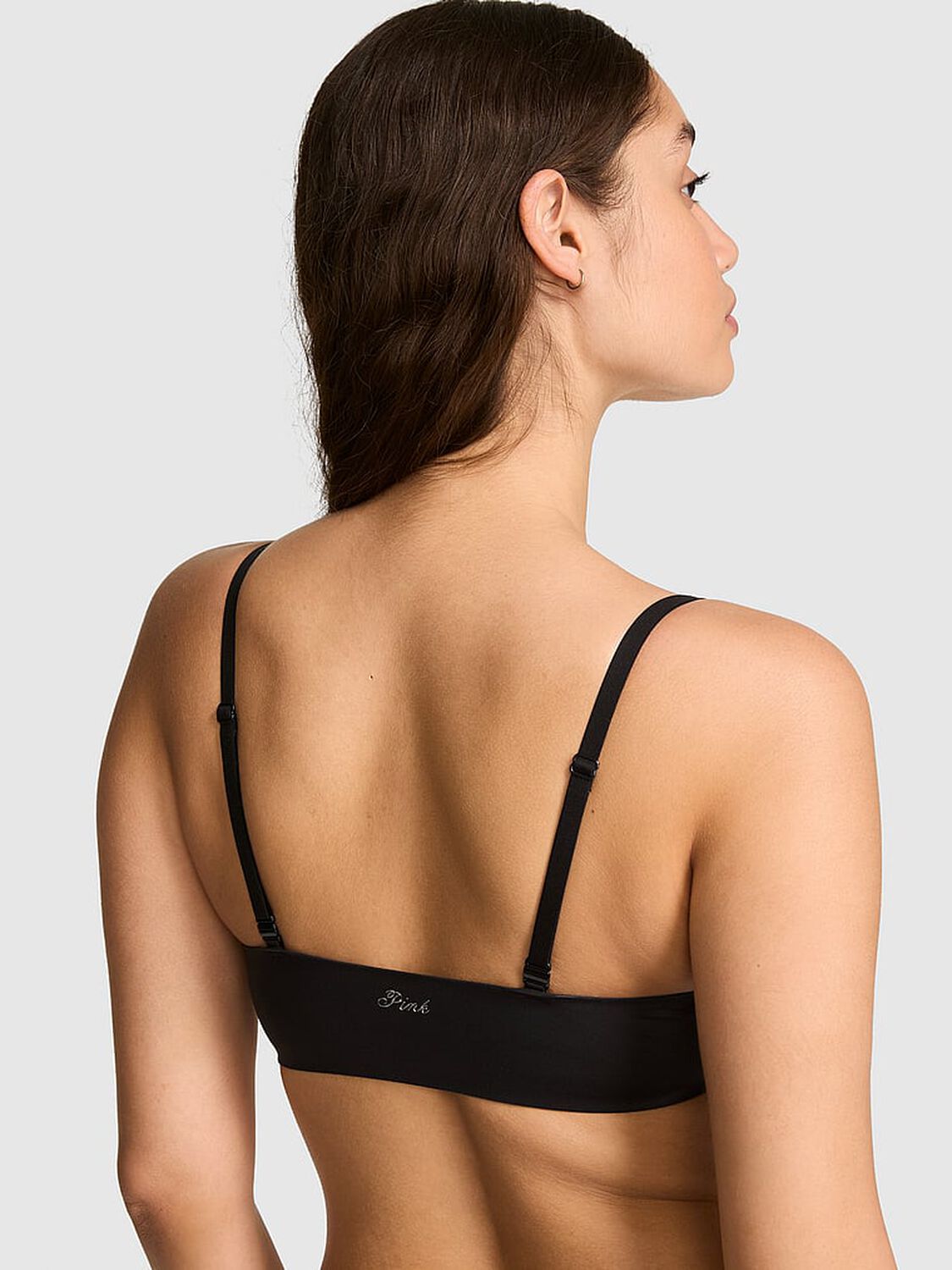 vs Pink Marshmallow Unlined Wireless Comfy Bralette Black 2 of 3 