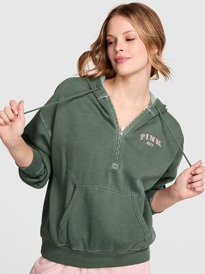 Ivy Fleece Campus Half-Zip Hoodie
