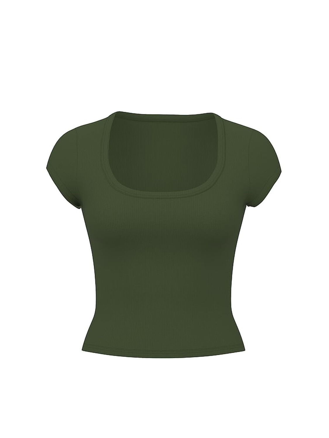 vs Pink Vintage Ribbed Scoop Tee Wild Thyme 3 of 3 