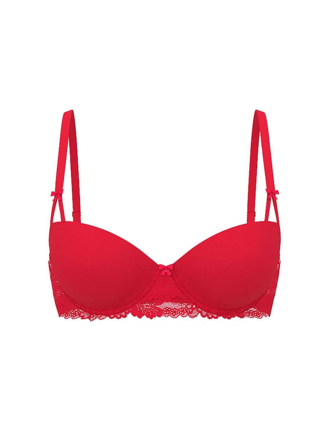 vs Pink Wink Wink Push-Up Balconette Bra Red Pepper 1 of 2 