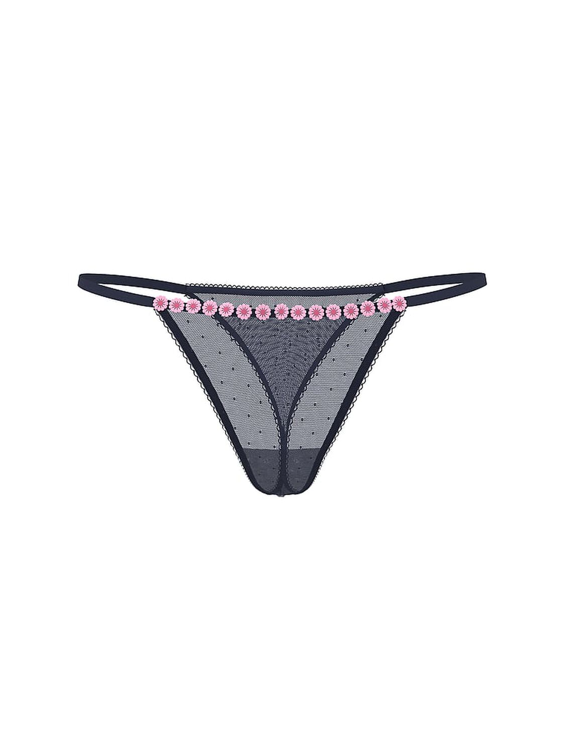 vs Pink PINK Wink&trade; String Bikini Panty Noir Navy 3 of 3 