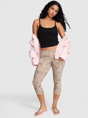 All-Day Cotton&trade; Foldover Capri Leggings
