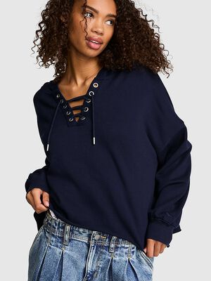 Campus Terry&trade; Lace-Up Tunic Hoodie