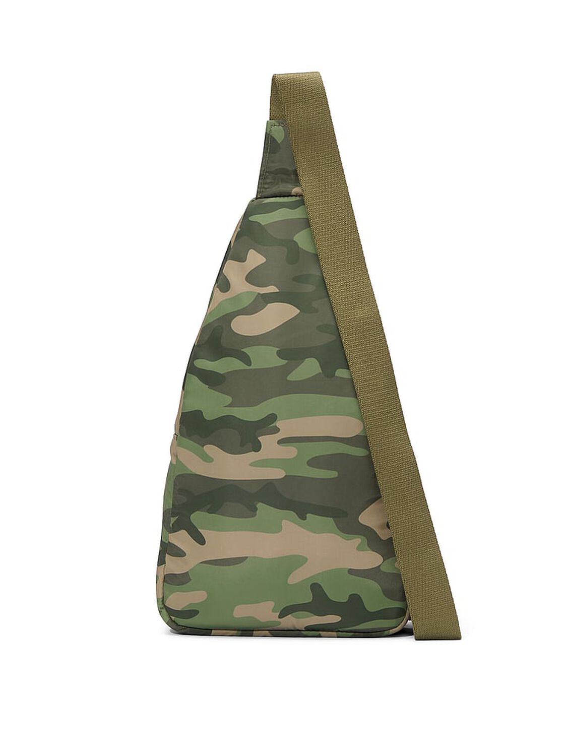 vs Pink Nylon Sling Backpack Green Camo 1 of 1 