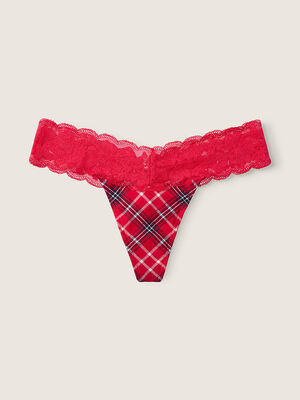 Everyday Lace Trim Thong Panty