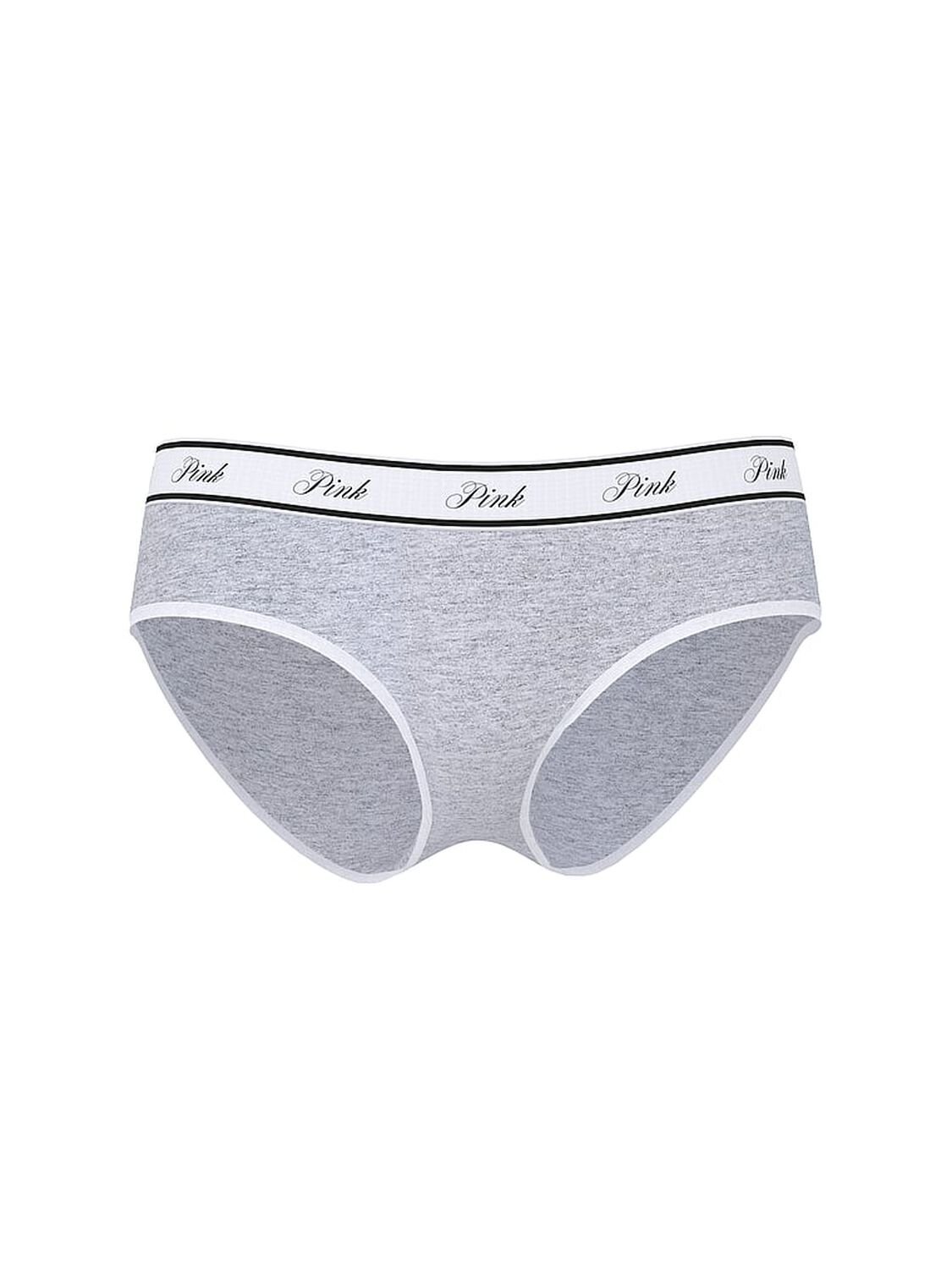 vs Pink Logo Cotton Hiphugger Panty Medium Heather Grey 3 of 3 