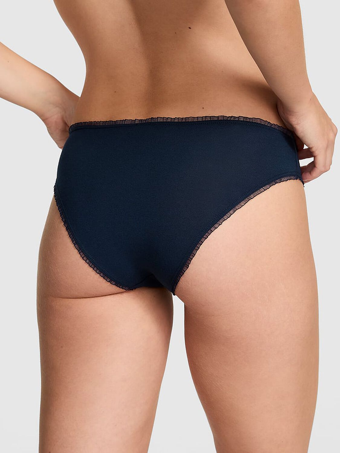 vs Pink Cotton Cheeky Panty Noir Navy 2 of 2 