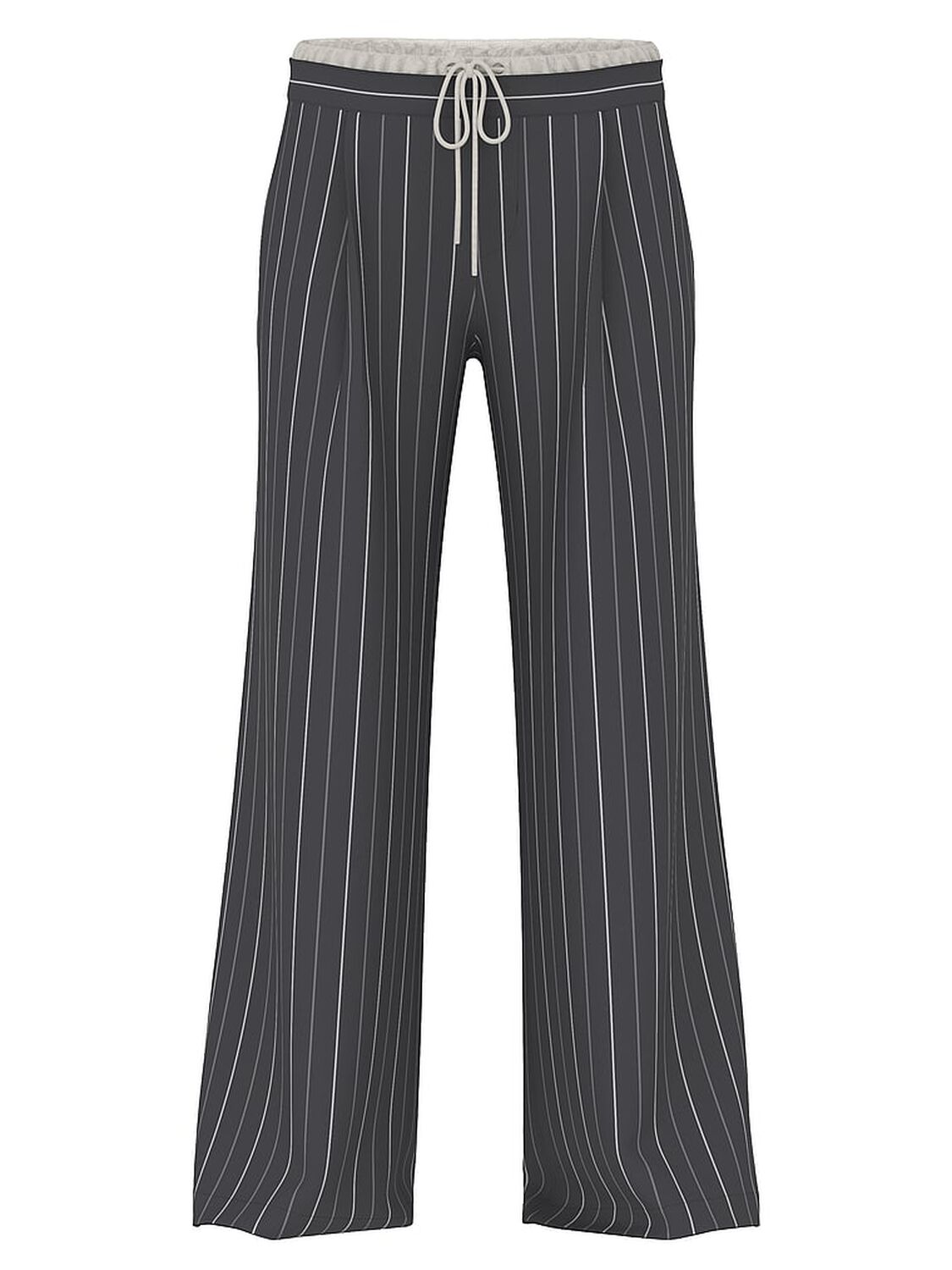 vs Pink On-the-Go Low-Rise Trouser Pants Grey Lurex Pinstripe 3 of 3 