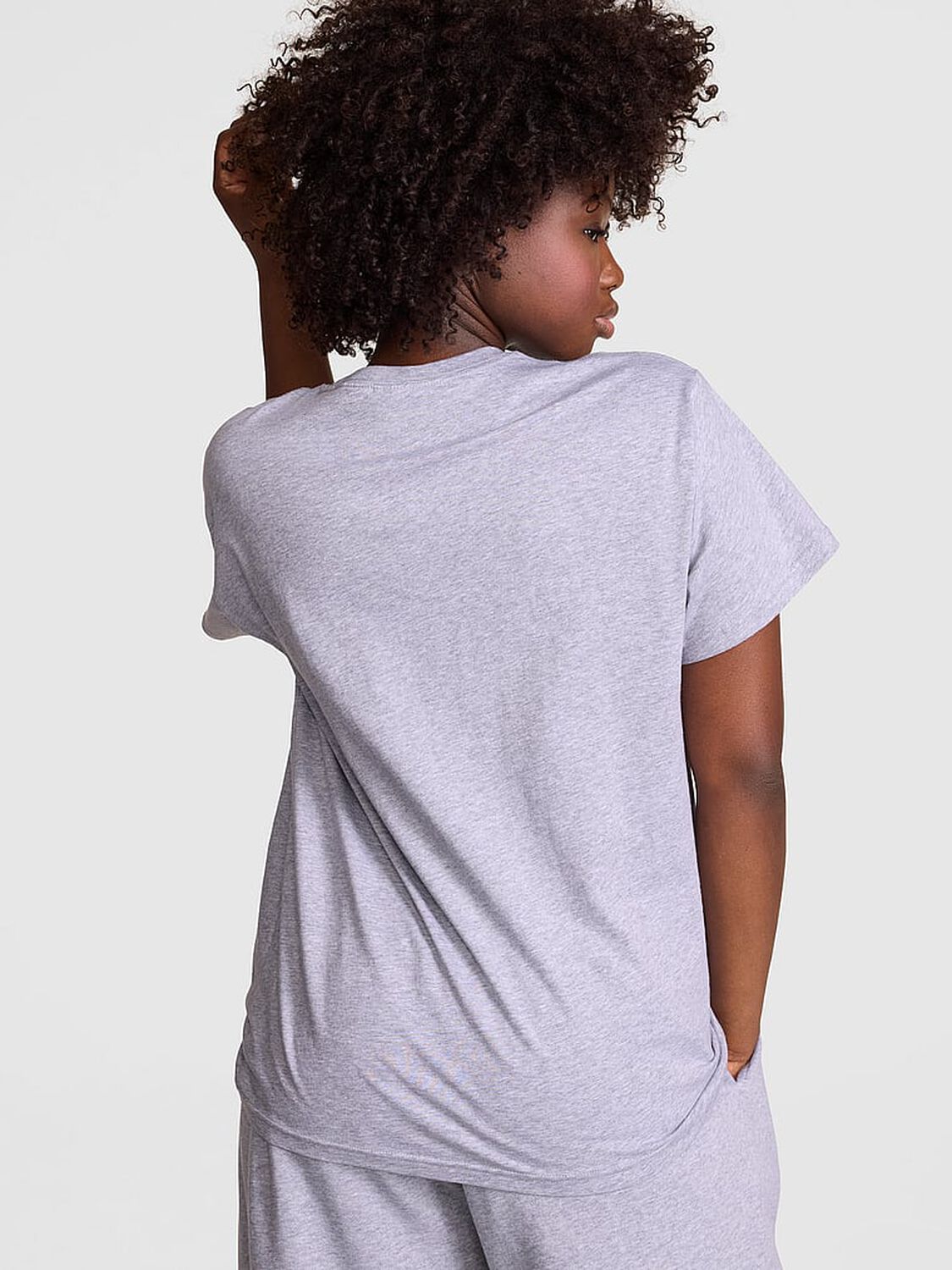 vs Pink Campus Cotton&trade; Tee Medium Heather Grey 2 of 4 