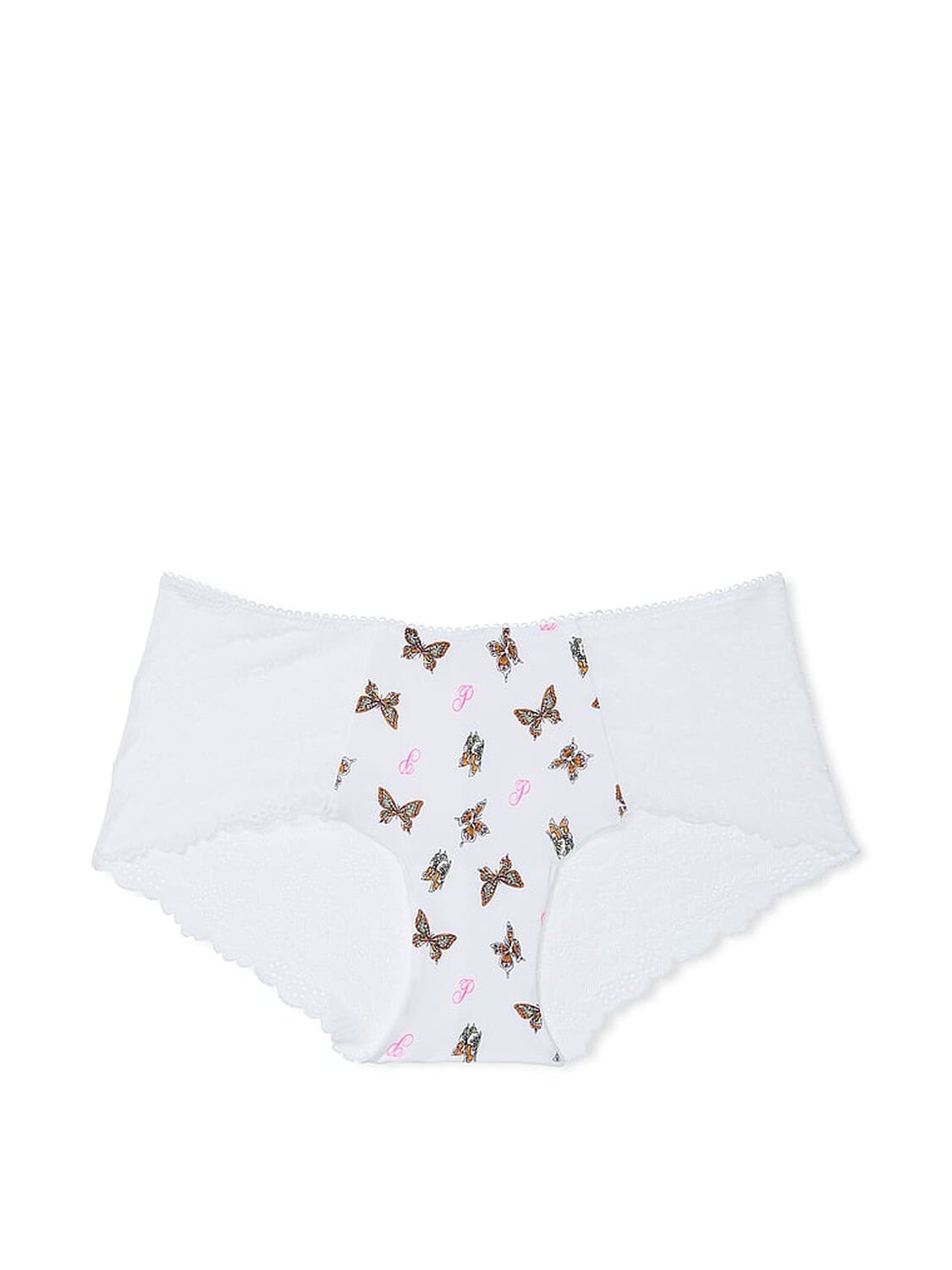 vs Pink No-Show Hiphugger Panty White Butterfly Print 2 of 2 