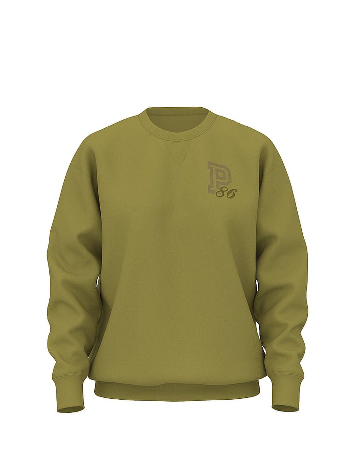 vs Pink Campus Fleece&trade; Oversized Crew Sweatshirt Lizard Green Spring 3 of 3 