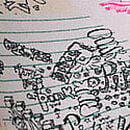 No-Show Cheeky Panty, White Scrapbook Print, swatch