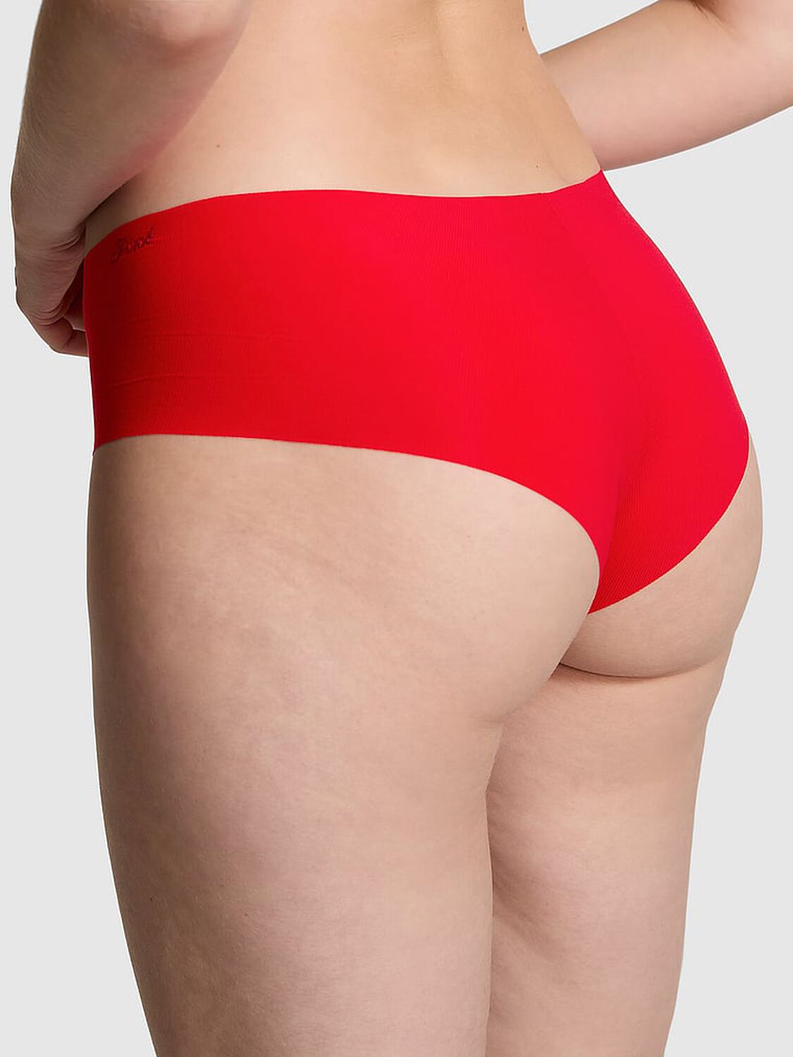 vs Pink No-Show Cheeky Panty Bright Vermillion 2 of 3 
