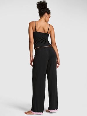 Modal Lace-Trim Cami & Pants Pajama Set