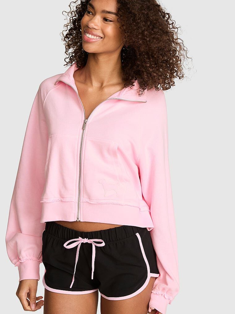 Campus Terry™ Mock-Neck Full-Zip Sweatshirt | Victoria's Secret