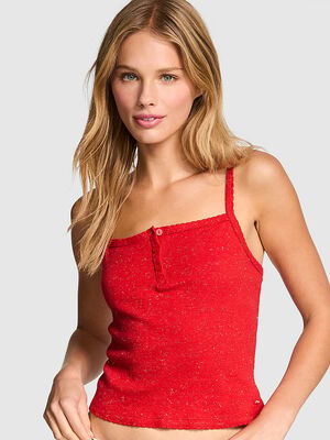 Pointelle Henley Cami