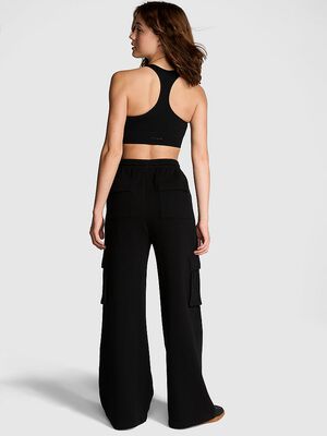 Ivy Fleece Wide-Leg Cargo Sweatpants