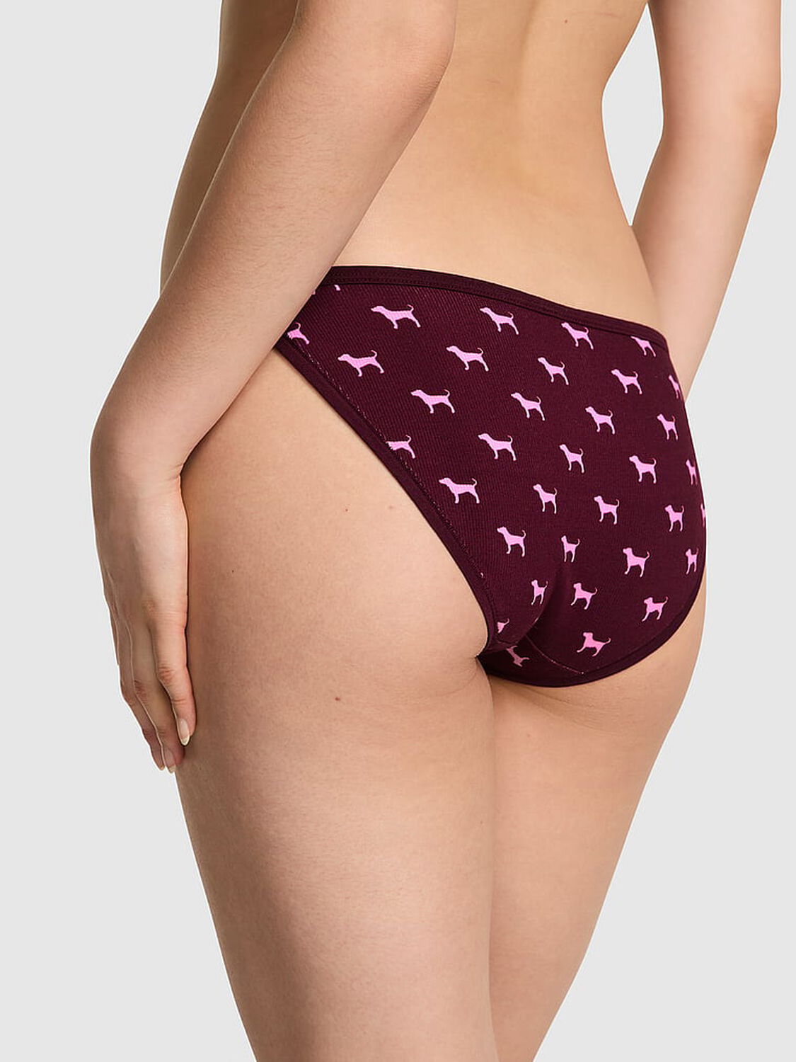 vs Pink Cotton String Bikini Panty Wild Rose Dog Print 2 of 3 