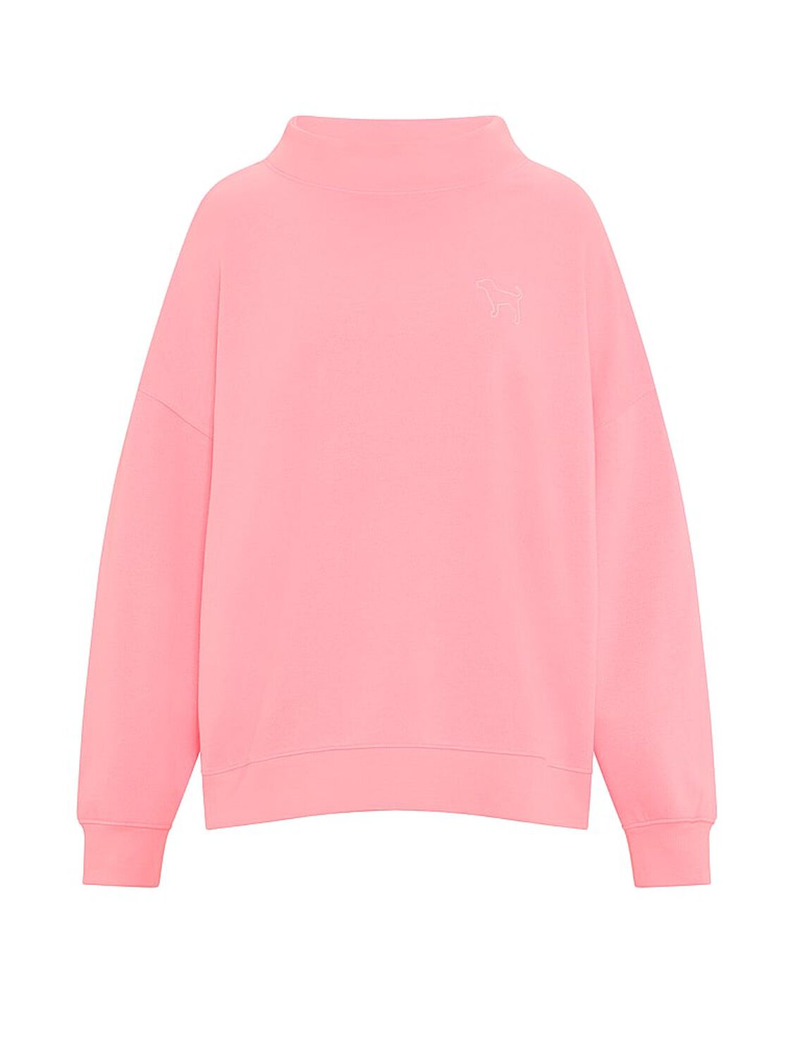 vs Pink Campus Fleece&trade; Oversized Mock-Neck Sweatshirt Pink Sky 3 of 3 