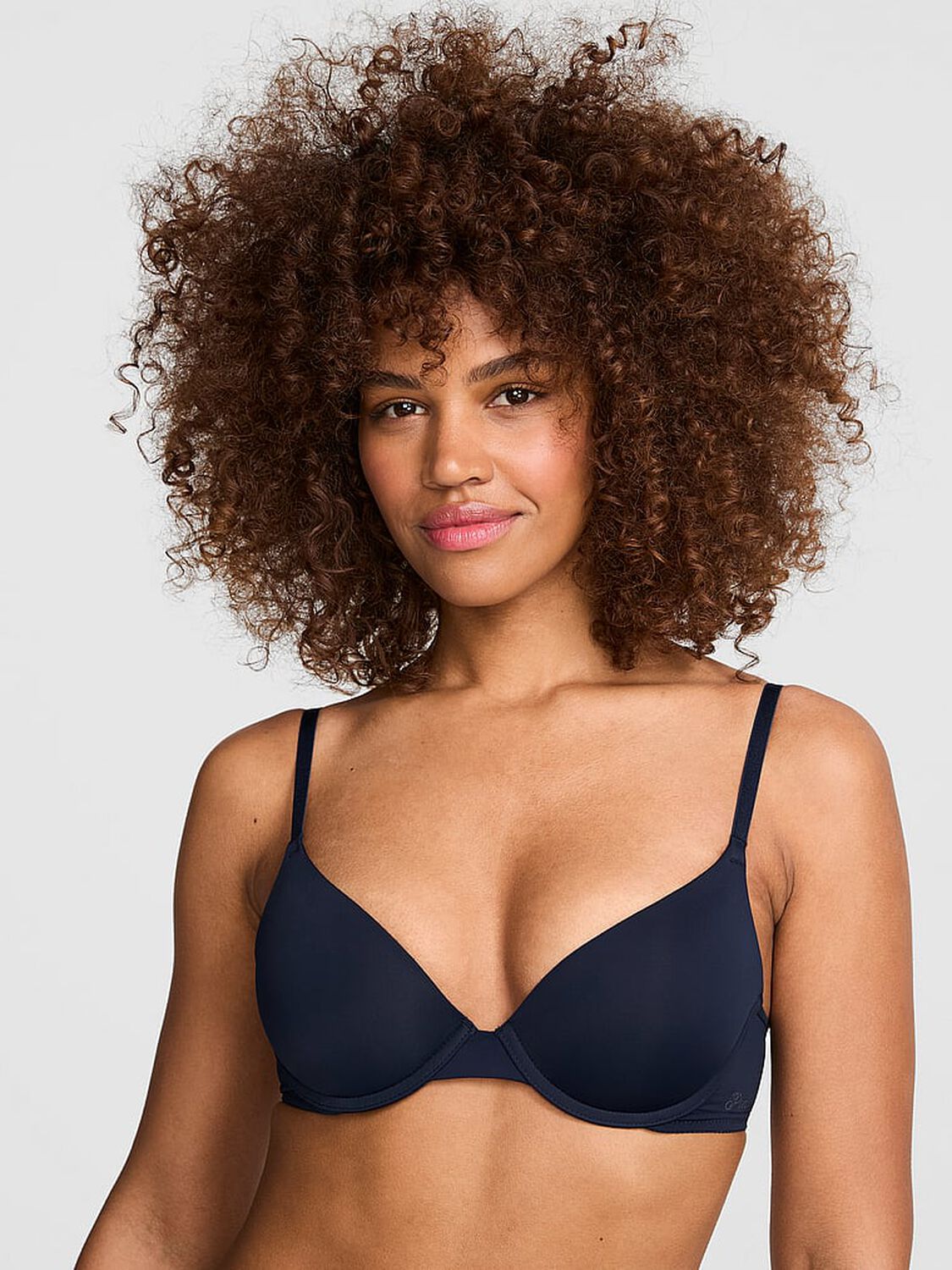 pink Pink Wear Everywhere Wear Everywhere&trade; Push-Up Bra Noir Navy 1 of 2 