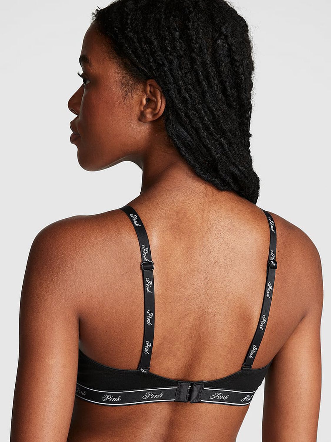 vs Pink Wear Everywhere Wear Everywhere Push-Up Bra Pure Black 2 of 3 