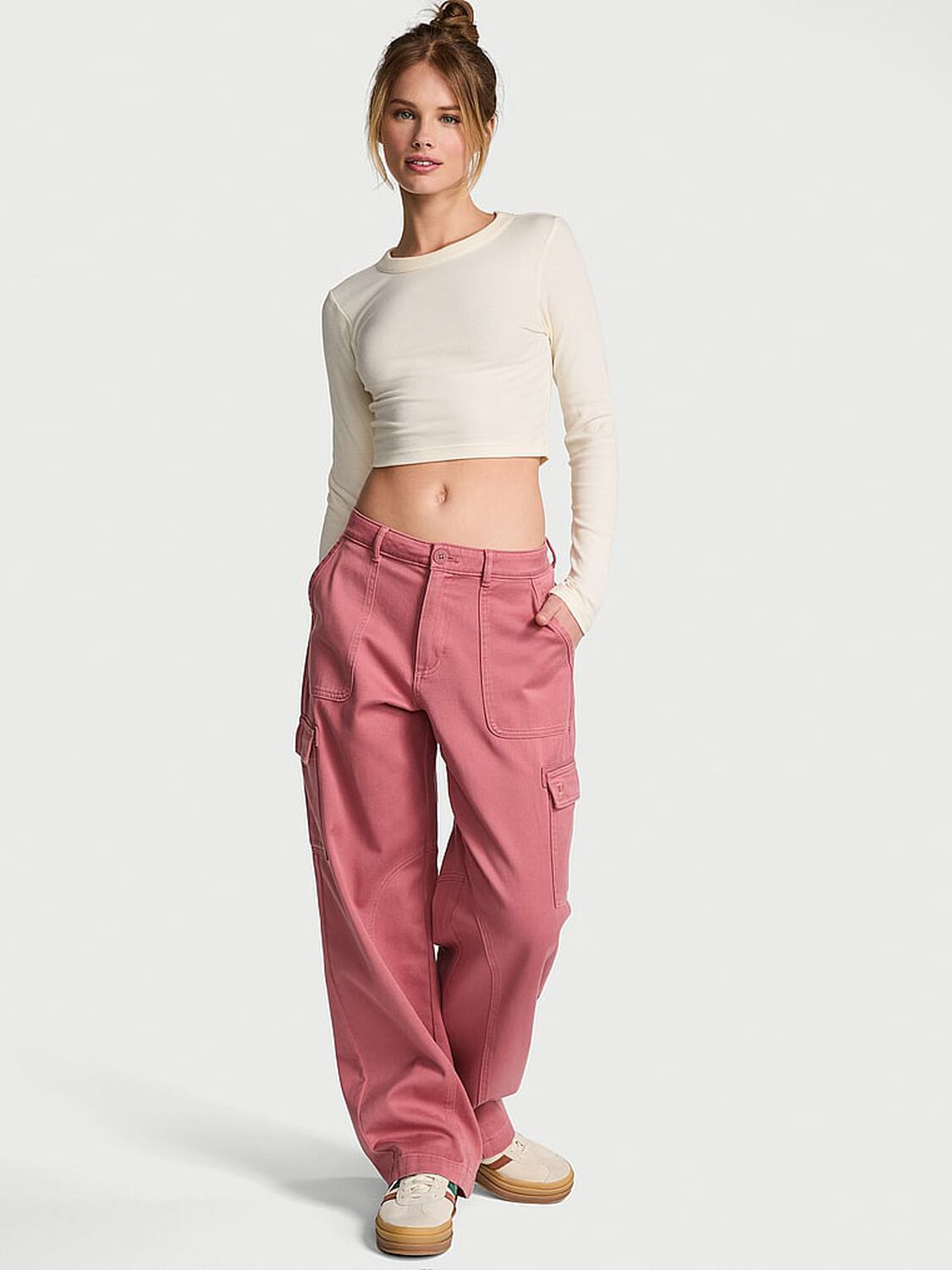 vs Pink Utility Cargo Pants Soft Begonia 1 of 4 