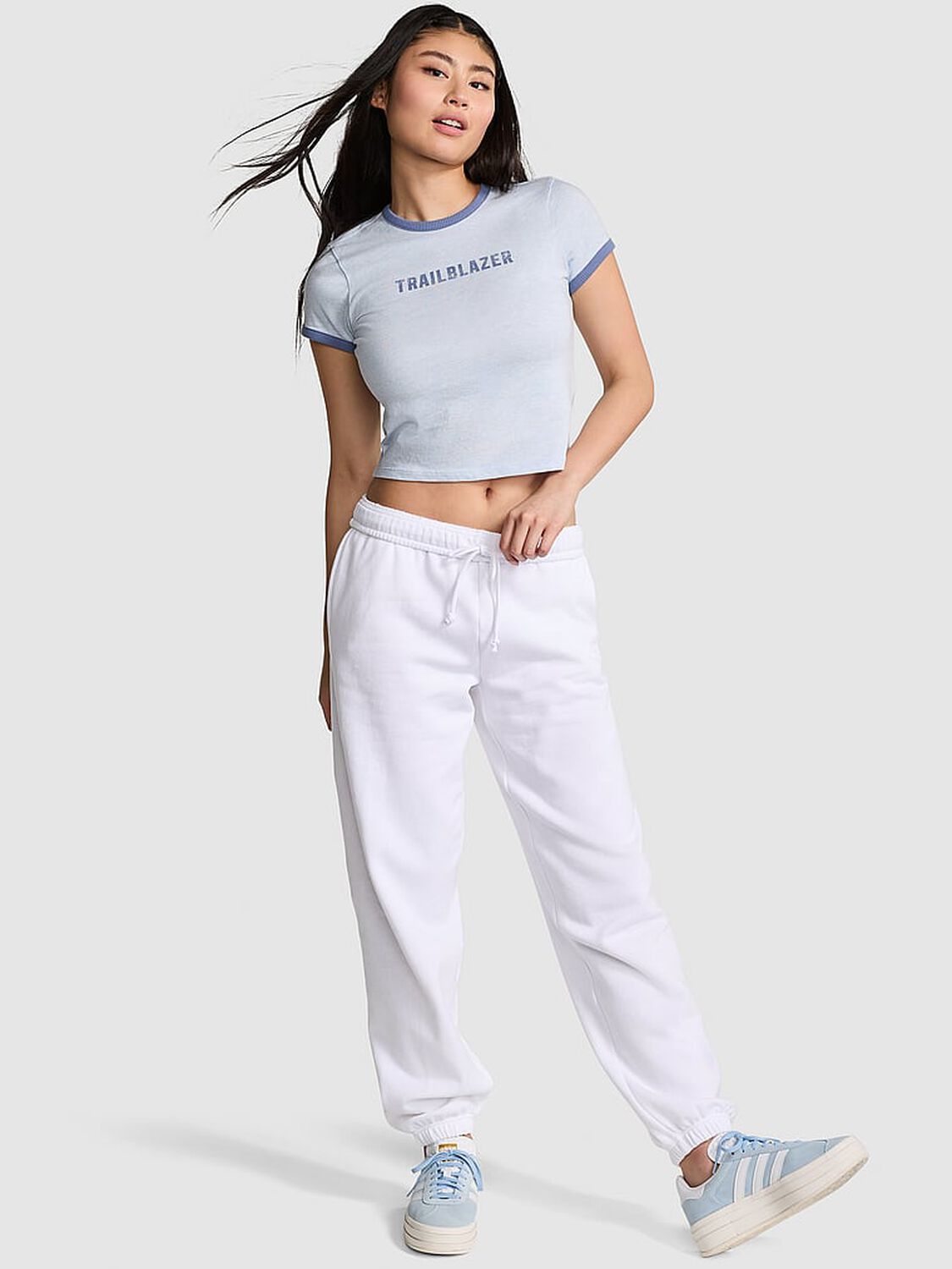 vs Pink Ivy Fleece Campus Sweatpants Vs White Doorbuster 1 of 4 