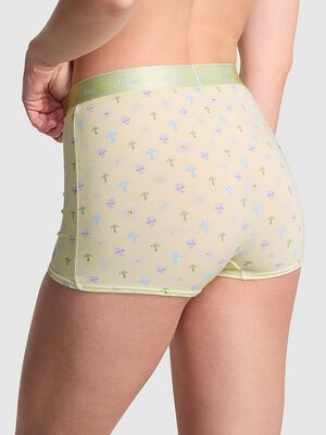 Logo Cotton High-Waist Boyshort Panty