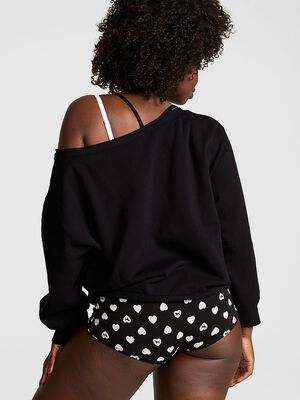 Campus Fleece&trade; Rib Off-The-Shoulder Sweatshirt
